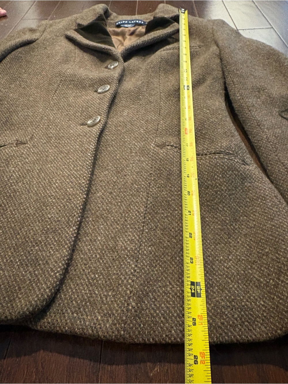 Ralph Lauren Equestrian Jacket Wool Tweed Blazer Embroidered Velvet Blue Label 8 - Picture 10 of 14